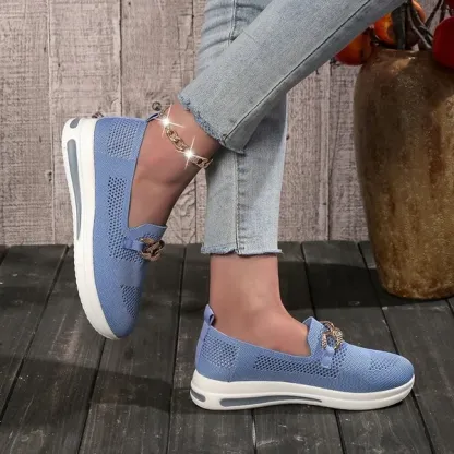 🔥Last Day 50% OFF ⏰Women's Woven Breathable Casual Wedge Sneakers - Proven Plantar Fasciitis, Foot and Heel Pain Relief