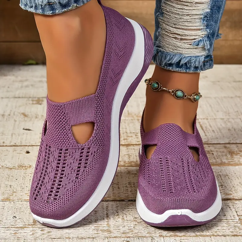 🔥Last Day Promotion 70% OFF⏰ Women's comfortable breathable knitted sneakers - Proven Plantar Fasciitis, Foot and Heel Pain Relief