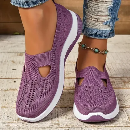 🔥Last Day Promotion 70% OFF⏰ Women's comfortable breathable knitted sneakers - Proven Plantar Fasciitis, Foot and Heel Pain Relief