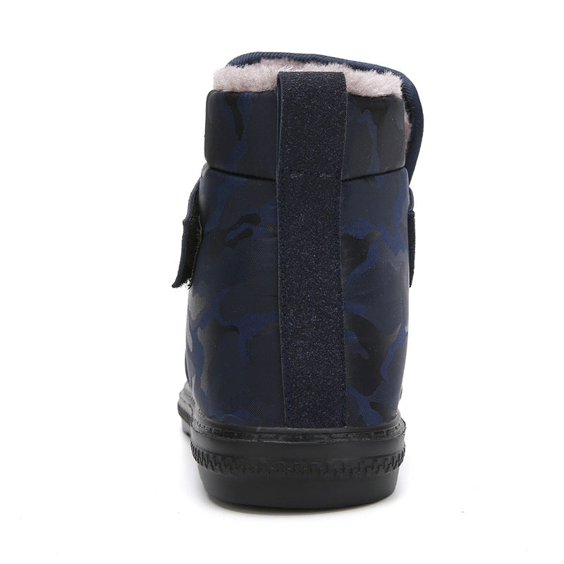 (⏰Limited Time 70% Discount Event) Men's 2024 Winter New Warm Waterproof Non-Slip Puncture-Resistant Velcro Slip-On Snow Boots Ankle Support Orthopedic Wide Toe Arch Support Cotton Shoes