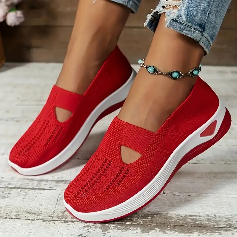 🔥Last Day Promotion 70% OFF⏰ Women's comfortable breathable knitted sneakers - Proven Plantar Fasciitis, Foot and Heel Pain Relief