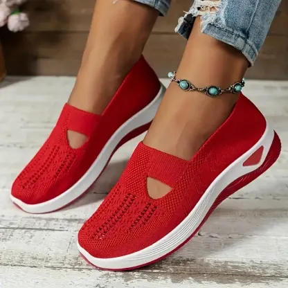 🔥Last Day Promotion 70% OFF⏰ Women's comfortable breathable knitted sneakers - Proven Plantar Fasciitis, Foot and Heel Pain Relief