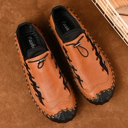 ⏰Big Sale Up To 70%🔥Men's Genuine Leather Fashionable Comfortable Lightweight Non-slip Loafers