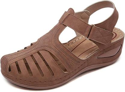 🌸🎉Hot Sale 50% OFF✨⏳Hollow Closed Toe Orthopedic Sandal For Women - Improve Posture and Get Rid of Painless Walking and Standing