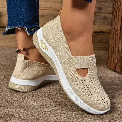 🔥Last Day Promotion 70% OFF⏰ Women's comfortable breathable knitted sneakers - Proven Plantar Fasciitis, Foot and Heel Pain Relief