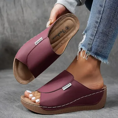 🌸🎉Spring Sale 50% OFF✨⏳Comfortable Arch Support Slides - Women's Solid Color Sandals - Proven Plantar Fasciitis, Foot and Heel Pain Relief