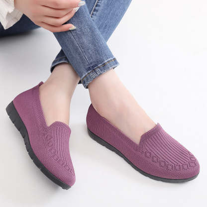 🔥Last Day 70% OFF ⏰Women's Stylish Knit Mesh Slip-on Sneakers - Proven Plantar Fasciitis, Foot and Heel Pain Relief