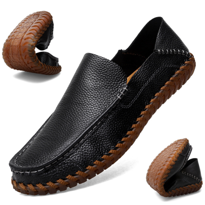 🔥Last Day 70% OFF ⏰Men's Genuine Leather  Comfortable Lightweight Non-Slip Orthopedic Shoes - Proven Plantar Fasciitis, Foot and Heel Pain Relief