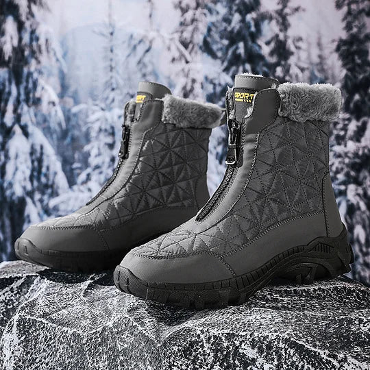 (⏰Limited Time 50% Discount Event) Men's Winter Warm Wide Toe Orthopedic Arch Support Snow Boots Waterproof Non-slip Anti-puncture Work Boots