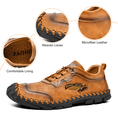 🔥Halloween Offer🎁--70% OFF 🎉Men Hand Stitching Non-slip Soft Bottom Casual Leather Shoes