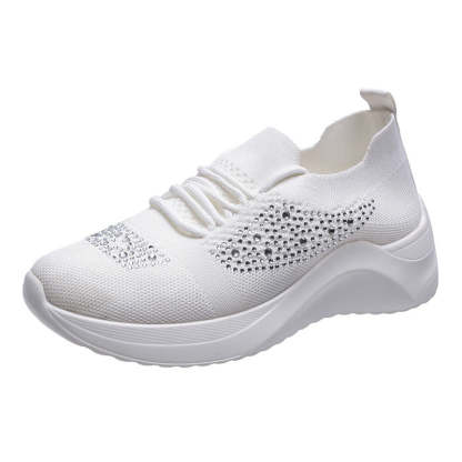 ⏰Promotion - 70% OFF🔥women's rhinestone lace-up orthopedic sports shoes - Proven Plantar Fasciitis, Foot and Heel Pain Relief