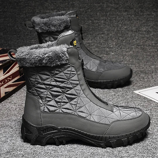 (⏰Limited Time 50% Discount Event) Men's Winter Warm Wide Toe Orthopedic Arch Support Snow Boots Waterproof Non-slip Anti-puncture Work Boots