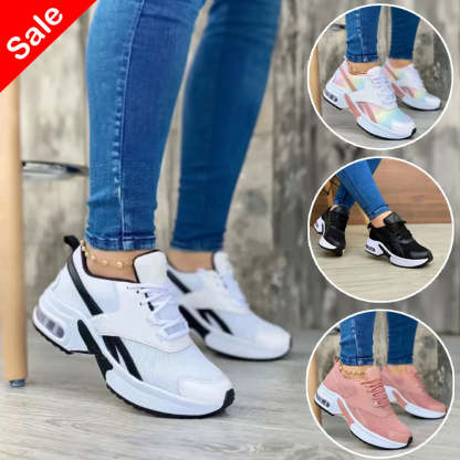 🔥Last Day 70% OFF ⏰2025 Women's Colorful Thick Sole Air Cushion Orthopedic Sneakers - Proven Plantar Fasciitis, Foot and Heel Pain Relief