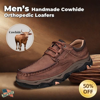 🔥Hot Sale! 50% OFF 🔥Men's Comfortable Arch Support Orthopedic Leather Loafers - Improved Posture For Pain Relief
