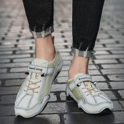 ⏰Promotion - 70% OFF🔥Men's Breathable Leather Orthopedic Shoes – Hand-Stitched, Non-Slip