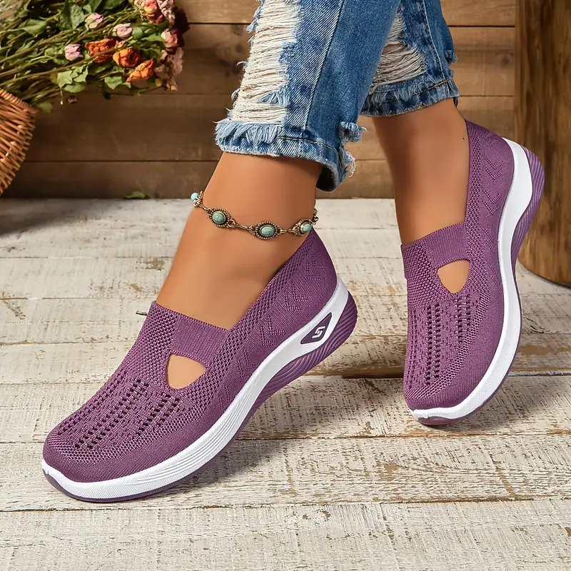 🔥Last Day Promotion 70% OFF⏰ Women's comfortable breathable knitted sneakers - Proven Plantar Fasciitis, Foot and Heel Pain Relief