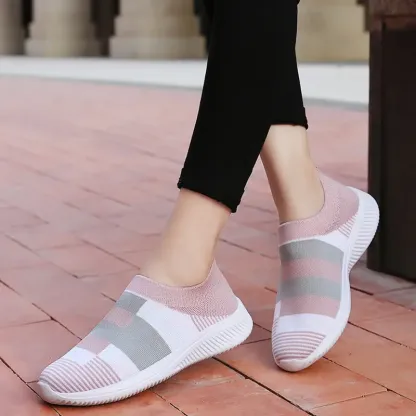 🔥Last Day Promotion 70% OFF⏰Women's Colorblock Comfortable & Breathable Slip On Sports Orthopedic Shoes