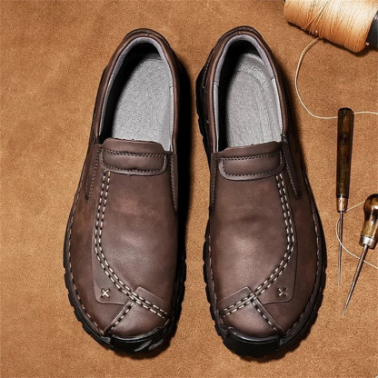 🔥Limited Time Offer 70% OFF🔥Men's Comfortable Lightweight Leather Stitched Walking Shoes - Podiatrist Approved Style Recommended
