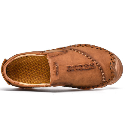 ⏰Big Sale Up To 70%🔥Men Lightweight Non-slip Handmade Shoes Orthopedic Leather Shoes - Relaxes Muscles And Relieves Fatigue