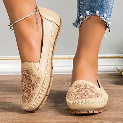 🔥Best Seller-Last Day Sale 70% OFF🔥Women's Leather Moccasins - Proven Plantar Fasciitis, Foot and Heel Pain Relief