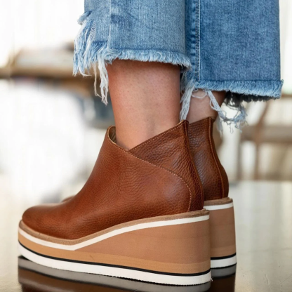 ⏰Promotion - 70% OFF🔥Womens Platform Wedge Ankle Orthopedic Boots - Proven Plantar Fasciitis, Foot and Heel Pain Relief