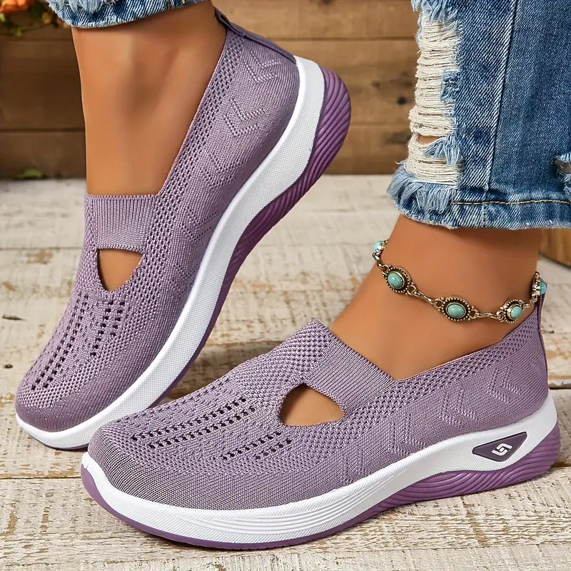 🔥Last Day Promotion 70% OFF⏰ Women's comfortable breathable knitted sneakers - Proven Plantar Fasciitis, Foot and Heel Pain Relief
