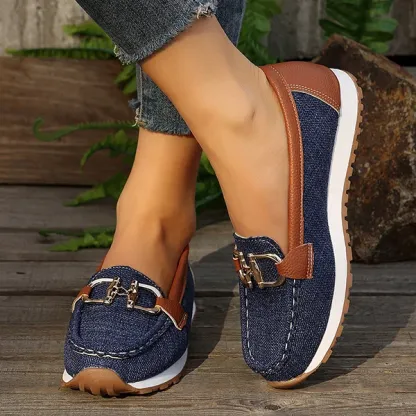 🔥Last Day Promotion 70% OFF - Women Comfortable Chain Decor Casual Orthopedic Walking Shoes - Proven Plantar Fasciitis, Foot and Heel Pain Relief