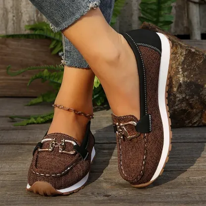 🔥Last Day Promotion 70% OFF - Women Comfortable Chain Decor Casual Orthopedic Walking Shoes - Proven Plantar Fasciitis, Foot and Heel Pain Relief