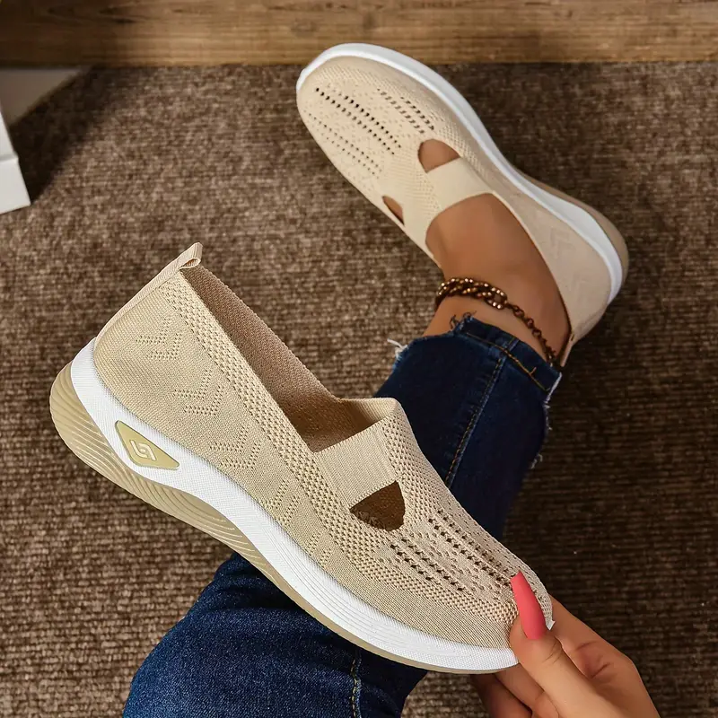 🔥Last Day Promotion 70% OFF⏰ Women's comfortable breathable knitted sneakers - Proven Plantar Fasciitis, Foot and Heel Pain Relief