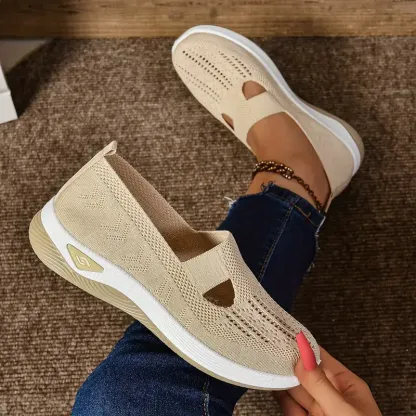 🔥Last Day Promotion 70% OFF⏰ Women's comfortable breathable knitted sneakers - Proven Plantar Fasciitis, Foot and Heel Pain Relief