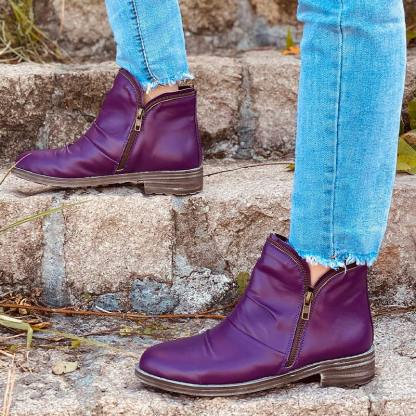 🎁Hot Sale 50% OFF⏳Women Zipper Waterproof Ankle-Support Boots - Proven Plantar Fasciitis, Foot and Heel Pain Relief
