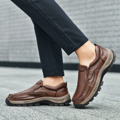 (⏰Promotion - 70% OFF⏰)Men's Italy Genuine Leather Orthopedic Loafers Wear-resistant Anti-skid Slip On Shoes  Daily Office Footwear