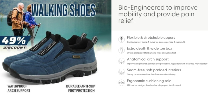 (🔥Our Store's Best-selling🔥)Men's Comfortable Waterproof Orthopedic Walking Shoes Hiking Shoes-6 colors available