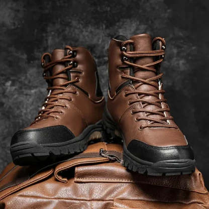 ⏰Promotion - 50% OFF🔥Men's Waterproof Non-slip Anti-puncture Hiking Boots Ankle Support Wide Toe Arch Support Orthopedic Work Boots