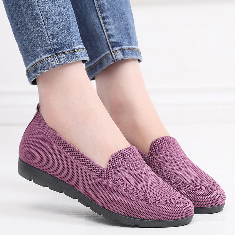 🔥Last Day 70% OFF ⏰Women's Stylish Knit Mesh Slip-on Sneakers - Proven Plantar Fasciitis, Foot and Heel Pain Relief