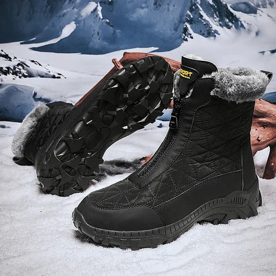 (⏰Limited Time 50% Discount Event) Men's Winter Warm Wide Toe Orthopedic Arch Support Snow Boots Waterproof Non-slip Anti-puncture Work Boots