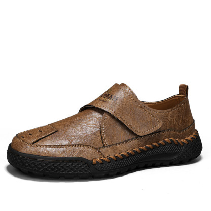 🔥Limited Time Offer 70% OFF🔥Men's Handcrafted Genuine Leather Orthopedic Velcro Loafers - Improve Posture and Get Rid of Painless Walking and Standing