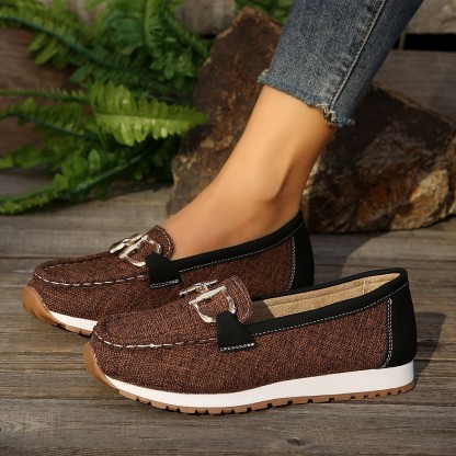 🔥Last Day Promotion 70% OFF - Women Comfortable Chain Decor Casual Orthopedic Walking Shoes - Proven Plantar Fasciitis, Foot and Heel Pain Relief