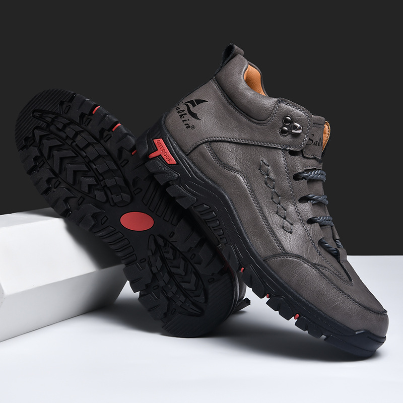 (⏰Last Day 70% OFF🔥)Men's Comfortable Wear-resistant Orthopedic Hand-sewn Leather Shoes - Shock Absorbing Effect, Relaxes Muscles And Relieves Foot Pain