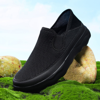 Men's Comfortable And Breathable Sports Collapsible Heel Loafer