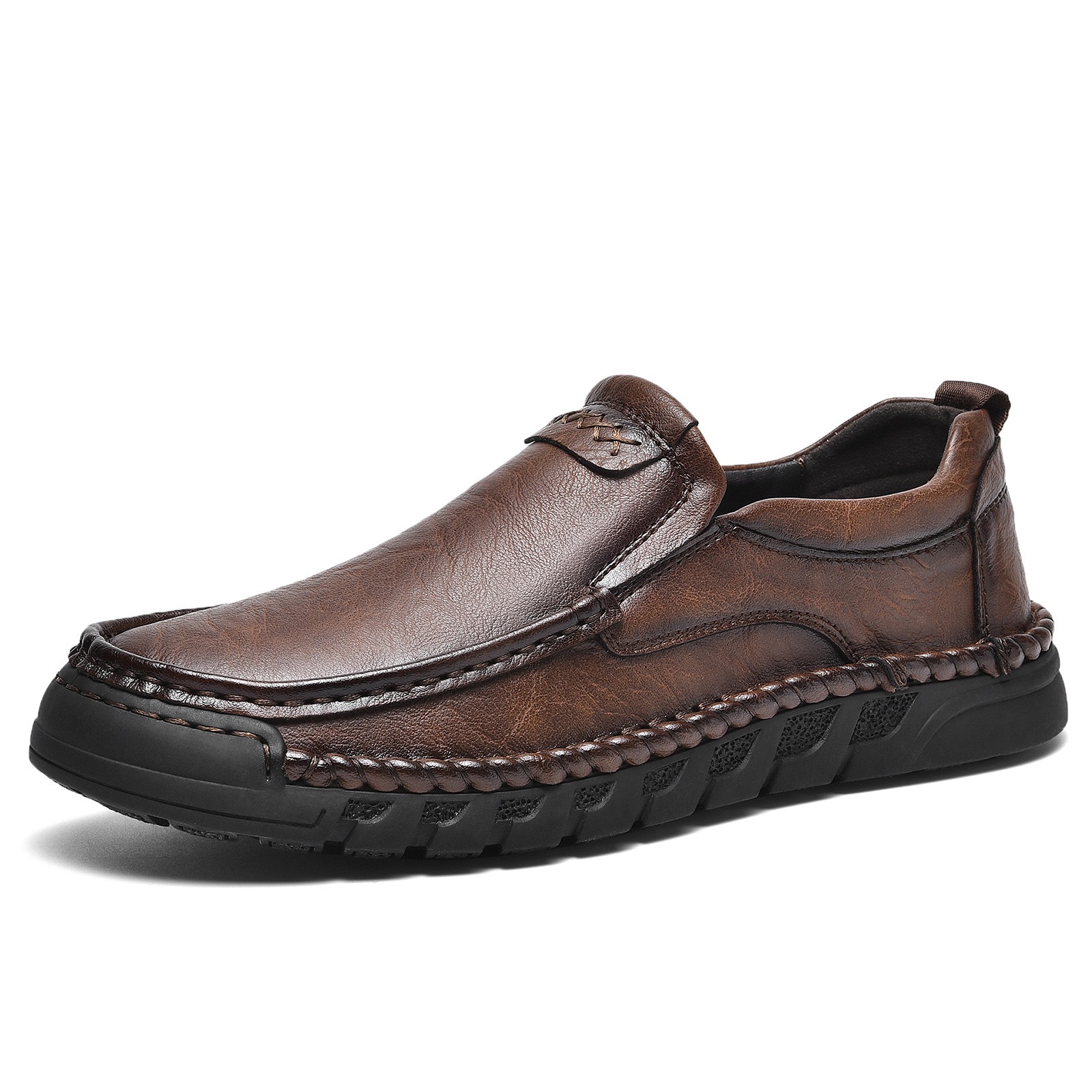 ⏰Last Day! 50% OFF 🔥Men's Handmade Leather Loafers with Arch Support & Wide Toe Box