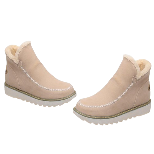 🔥⏰Promotion - 70% OFF🔥Women's Cashmere Waterproof Non-Slip Ankle Snow Boot,Winter Outdoor Warm Fur Lined Slip-on Flat Boots - Proven Plantar Fasciitis, Foot and Heel Pain Relief