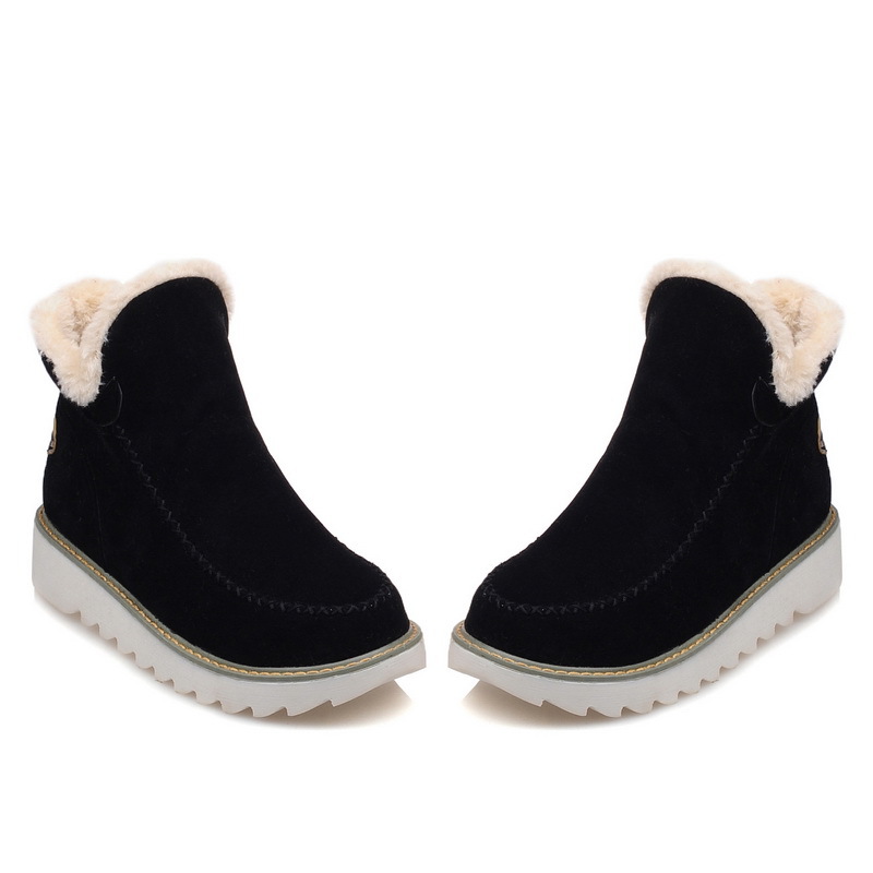🔥⏰Promotion - 70% OFF🔥Women's Cashmere Waterproof Non-Slip Ankle Snow Boot,Winter Outdoor Warm Fur Lined Slip-on Flat Boots - Proven Plantar Fasciitis, Foot and Heel Pain Relief