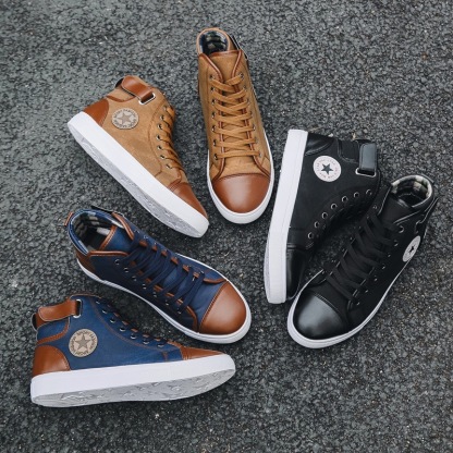 🔥Last Day Sale 70% OFF🔥Men's High Top Skate Shoes - Breathable Sneakers with Platform