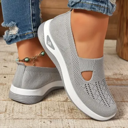 🔥Last Day Promotion 70% OFF⏰ Women's comfortable breathable knitted sneakers - Proven Plantar Fasciitis, Foot and Heel Pain Relief