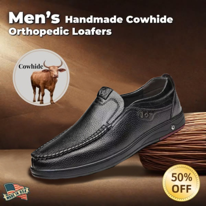 🎁Big Sale Up To 50% OFF🔥Men's Genuine Leather Soft Insole Casual Business Slip On Loafers