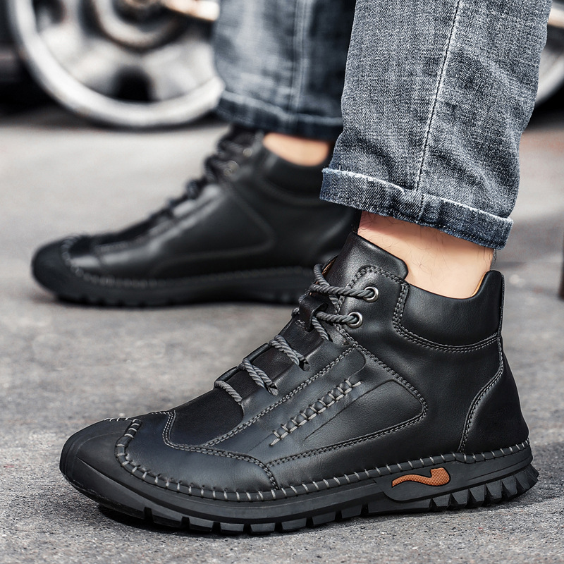 (🎅🎁CHRISTMAS SALE - 70% OFF)-Stitched Hand-Sewn Cowhide Medical Shoes - Increase Muscle Relaxation