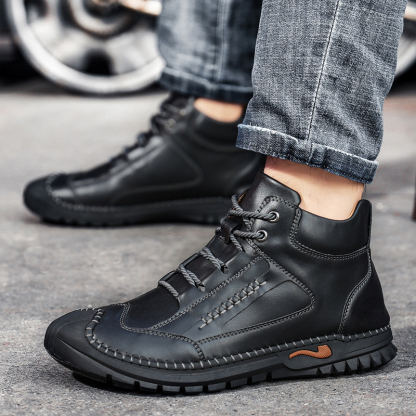 (🎅🎁CHRISTMAS SALE - 70% OFF)-Stitched Hand-Sewn Cowhide Medical Shoes - Increase Muscle Relaxation
