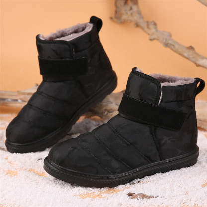 (⏰Limited Time 70% Discount Event) Men's 2024 Winter New Warm Waterproof Non-Slip Puncture-Resistant Velcro Slip-On Snow Boots Ankle Support Orthopedic Wide Toe Arch Support Cotton Shoes