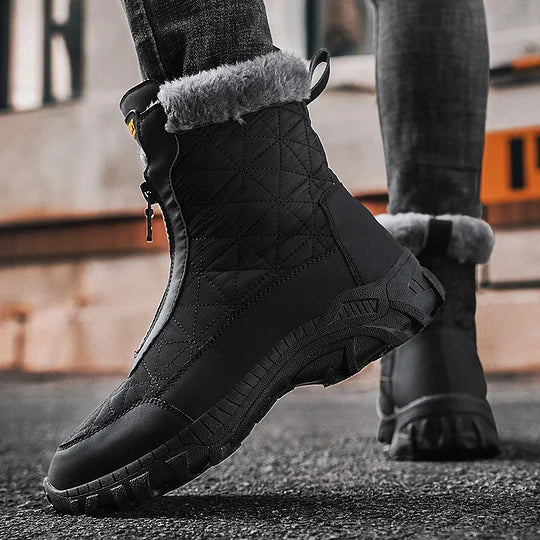 (⏰Limited Time 50% Discount Event) Men's Winter Warm Wide Toe Orthopedic Arch Support Snow Boots Waterproof Non-slip Anti-puncture Work Boots
